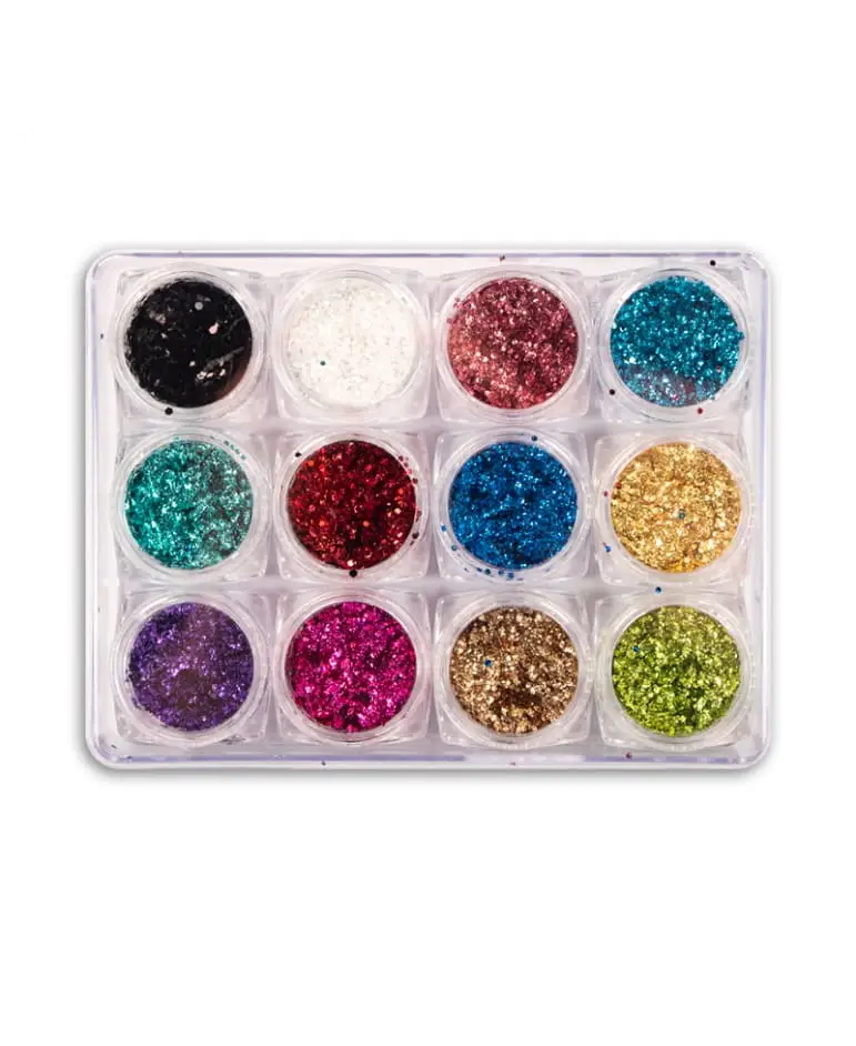 set-12-glitter-foil-colori-assortiti Set de 12 Foils Decorativos - Image 1
